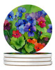 Illinois Violet in Watercolor Large Sandstone Absorbent Round Coasters Pack of 4 DAC1648 product image at NuMercy