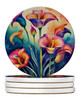 Colorful Calla Lilies Large Sandstone Absorbent Round Coasters Pack of 4 DAC1936 product image at NuMercy