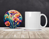 Colorful Calla Lilies Large Sandstone Absorbent Round Coasters Pack of 4 DAC1936 product image at NuMercy 2