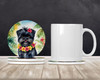 Affenpinscher Luau Large Sandstone Absorbent Round Coasters Pack of 4 DAC6344 product image at NuMercy 2