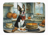 Boston Terrier Fall Kitchen Pumpkins Memory Foam Bath/Kitchen Mat DAC1749 product image at NuMercy
