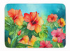 Hawaii Hawaiian Hibiscus in Watercolor Memory Foam Bath/Kitchen Mat DAC1642 product image at NuMercy