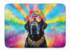 Black Labrador Hippie Dawg Memory Foam Bath/Kitchen Mat DAC2521 product image at NuMercy