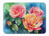 New York Roses in Watercolor Memory Foam Bath/Kitchen Mat DAC1692 product image at NuMercy