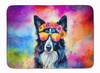Border Collie Hippie Dawg Memory Foam Bath/Kitchen Mat product image at NuMercy