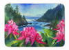 Washington Coast Rhododendrons in Watercolor Memory Foam Bath/Kitchen Mat product image at NuMercy