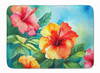 Hawaii Hawaiian Hibiscus in Watercolor Memory Foam Bath/Kitchen Mat DAC1641 product image at NuMercy