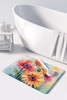 Gerbera Daisies in Watercolor Memory Foam Bath/Kitchen Mat DAC1572 product image at NuMercy 3