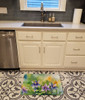 Colorado Rocky Mountain Columbine in Watercolor Memory Foam Bath/Kitchen Mat DAC1631 product image at NuMercy 2