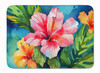 Hawaii Hawaiian Hibiscus in Watercolor Memory Foam Bath/Kitchen Mat DAC1644 product image at NuMercy