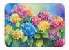 Hydrangeas in Watercolor Memory Foam Bath/Kitchen Mat DAC1574 product image at NuMercy