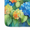 Hydrangeas in Watercolor Memory Foam Bath/Kitchen Mat DAC1574 product image at NuMercy 4