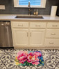 Peonies in Watercolor Memory Foam Bath/Kitchen Mat DAC1594 product image at NuMercy 2