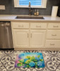 Hydrangeas in Watercolor Memory Foam Bath/Kitchen Mat DAC1579 product image at NuMercy 2
