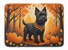 Black Cairn Terrier Fall Memory Foam Bath/Kitchen Mat product image at NuMercy