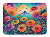 Zinnias in Color Memory Foam Bath/Kitchen Mat product image at NuMercy