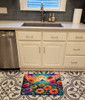 Zinnias in Color Memory Foam Bath/Kitchen Mat product image at NuMercy 2
