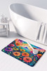 Zinnias in Color Memory Foam Bath/Kitchen Mat product image at NuMercy 3