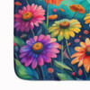 Zinnias in Color Memory Foam Bath/Kitchen Mat product image at NuMercy 4