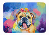 English Bulldog Hippie Dawg Memory Foam Bath/Kitchen Mat DAC2476 product image at NuMercy