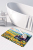 Kansas Sunflowers in Watercolor Memory Foam Bath/Kitchen Mat DAC1654 product image at NuMercy 3
