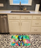Boston Terrier Hippie Dawg Memory Foam Bath/Kitchen Mat DAC2469 product image at NuMercy 2