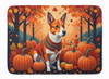 Red Basenji Fall Memory Foam Bath/Kitchen Mat product image at NuMercy