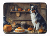 Australian Shepherd Fall Kitchen Pumpkins Memory Foam Bath/Kitchen Mat product image at NuMercy