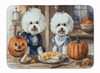 Bichon Frise Fall Kitchen Pumpkins Memory Foam Bath/Kitchen Mat DAC1739 product image at NuMercy