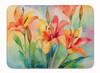 Lilies in Watercolor Memory Foam Bath/Kitchen Mat DAC1588 product image at NuMercy