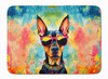 Doberman Pinscher Hippie Dawg Memory Foam Bath/Kitchen Mat DAC2503 product image at NuMercy