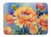 Chrysanthemums in Watercolor Memory Foam Bath/Kitchen Mat DAC1551 product image at NuMercy