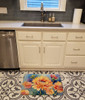 Chrysanthemums in Watercolor Memory Foam Bath/Kitchen Mat DAC1551 product image at NuMercy 2