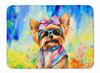 Yorkshire Terrier Hippie Dawg Memory Foam Bath/Kitchen Mat DAC2574 product image at NuMercy