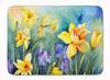 Daffodils in Watercolor Memory Foam Bath/Kitchen Mat DAC1561 product image at NuMercy