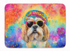 Shih Tzu Hippie Dawg Memory Foam Bath/Kitchen Mat DAC2562 product image at NuMercy