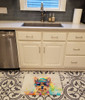 Yorkshire Terrier Hippie Dawg Memory Foam Bath/Kitchen Mat DAC2577 product image at NuMercy 2