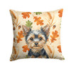 Black and Tan Yorkshire Terrier Heirloom Fall Throw Pillow 18" x 18" product image at NuMercy
