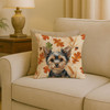 Black and Tan Yorkshire Terrier Heirloom Fall Throw Pillow 18" x 18" product image at NuMercy 2