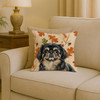 Black and Tan Pekingese Heirloom Fall Throw Pillow 18" x 18" product image at NuMercy 2
