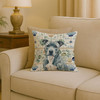 Blue American Staffordshire Terrier Coastal Sea Glass Throw Pillow 18" x 18" product image at NuMercy 2