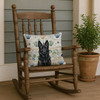 Black German Shepherd Coastal Sea Glass Throw Pillow 18" x 18" product image at NuMercy 4