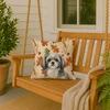 Grey and White Tibetan Spaniel Heirloom Fall Throw Pillow 18" x 18" product image at NuMercy 3