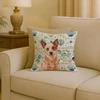 Red Heeler Australian Cattle Dog Coastal Sea Glass Throw Pillow 18" x 18" product image at NuMercy 2