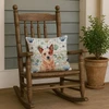 Red Heeler Australian Cattle Dog Coastal Sea Glass Throw Pillow 18" x 18" product image at NuMercy 4