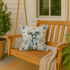 Blue Italian Greyhound Coastal Sea Glass Throw Pillow 18" x 18" product image at NuMercy 3