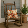 Toy Red Poodle Heirloom Fall Throw Pillow 18" x 18" product image at NuMercy 4