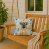 Fawn Mastiff Coastal Sea Glass Throw Pillow 18" x 18" product image at NuMercy 3