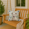 White Staffordshire Bull Terrier Coastal Sea Glass Throw Pillow 18" x 18" product image at NuMercy 3