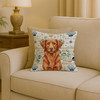 Copper Nova Scotia Duck Tolling Retriever Coastal Sea Glass Throw Pillow 18" x 18" product image at NuMercy 2